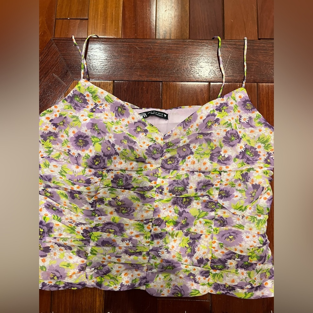 Zara floral tank